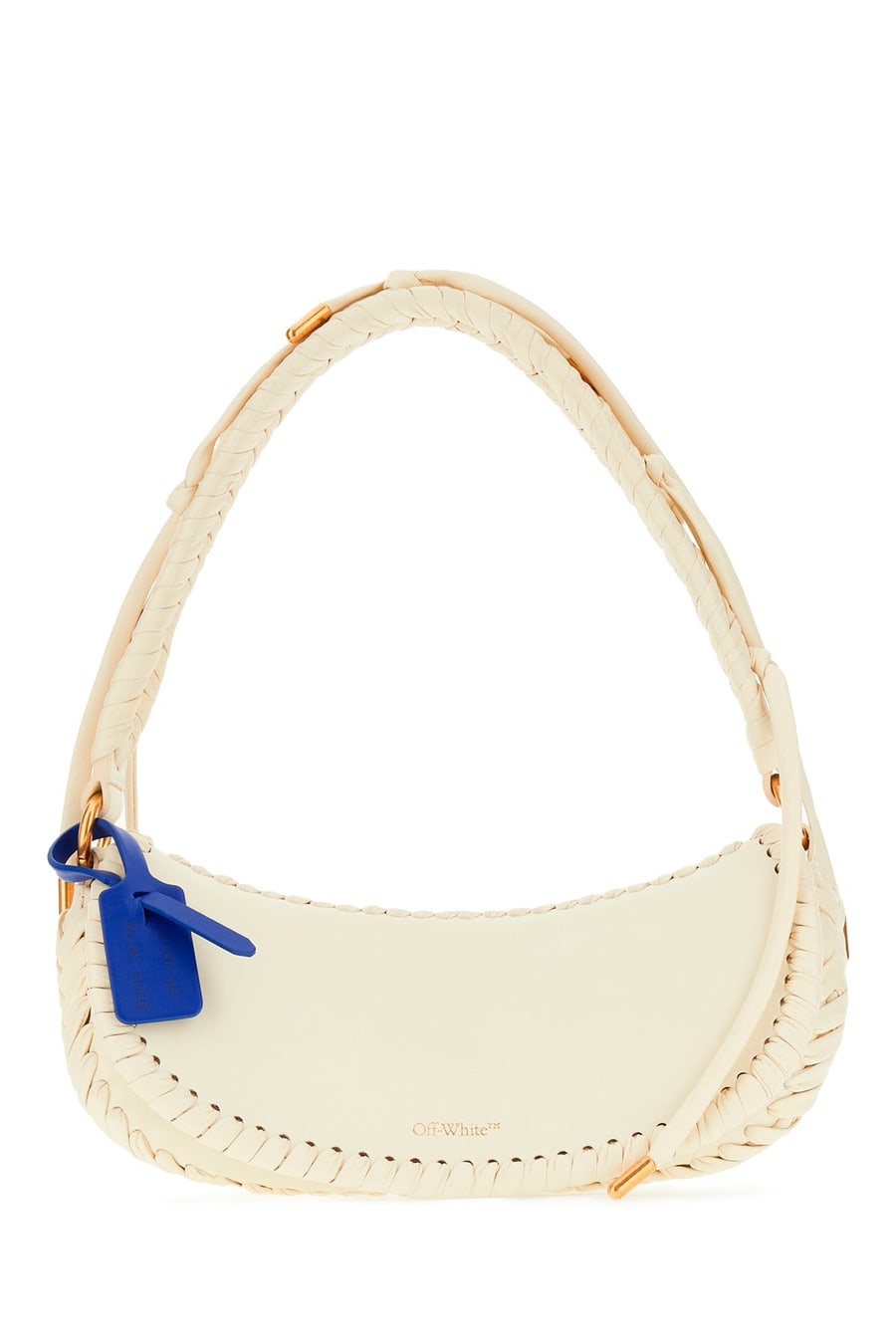Off-White Borsa a spalla Edge in pelle avorio