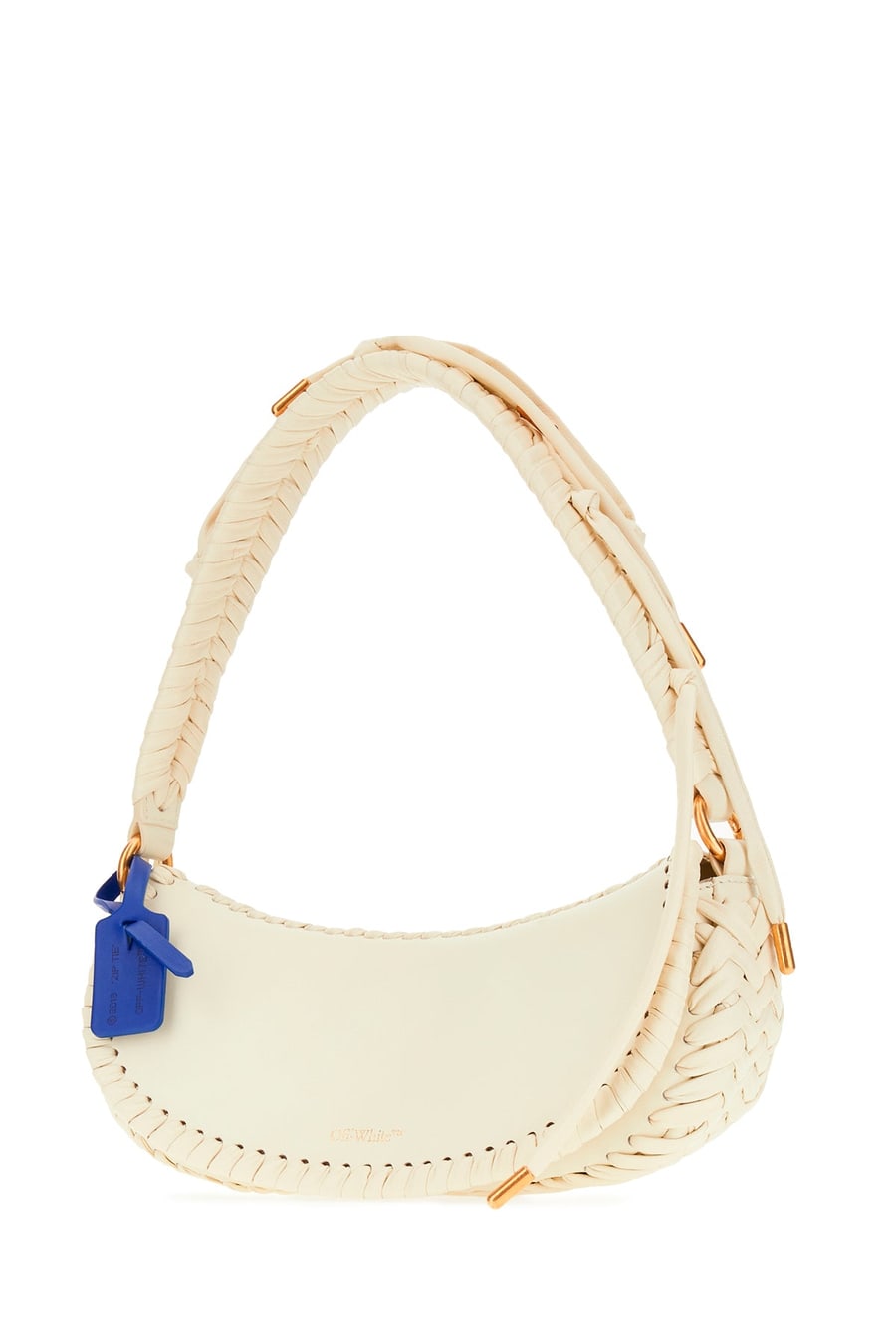 Off-White Borsa a spalla Edge in pelle avorio, view 2