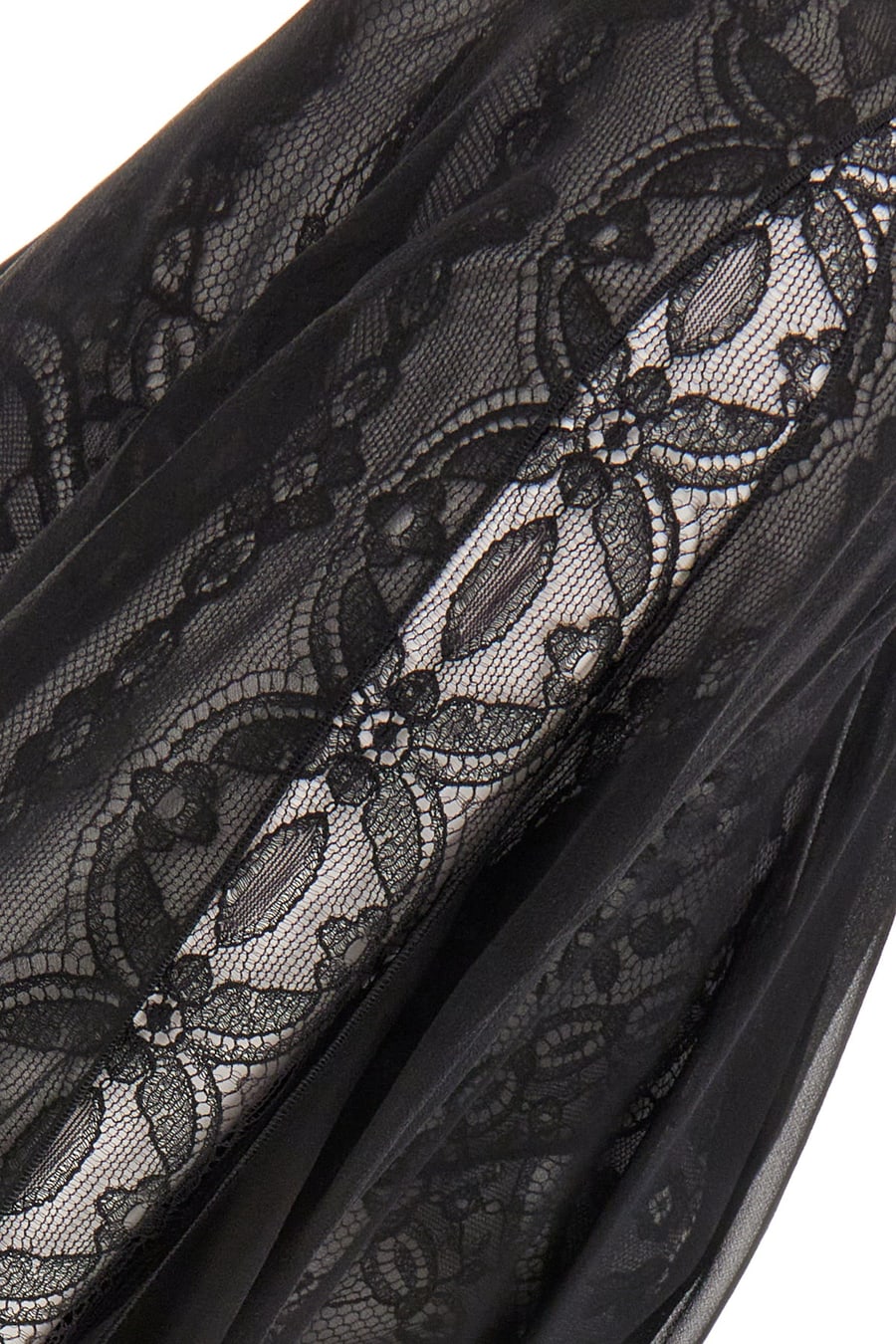 ALBERTA FERRETTI Blusa nera in pizzo e seta, view 3