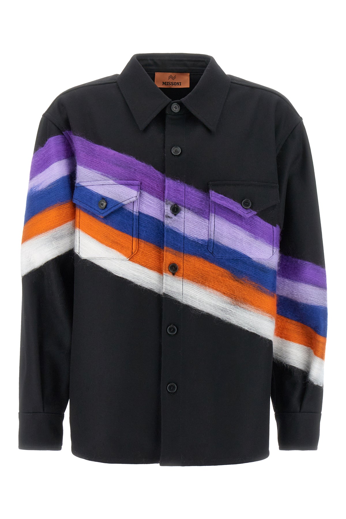 MISSONI Camicia oversize in misto lana nera