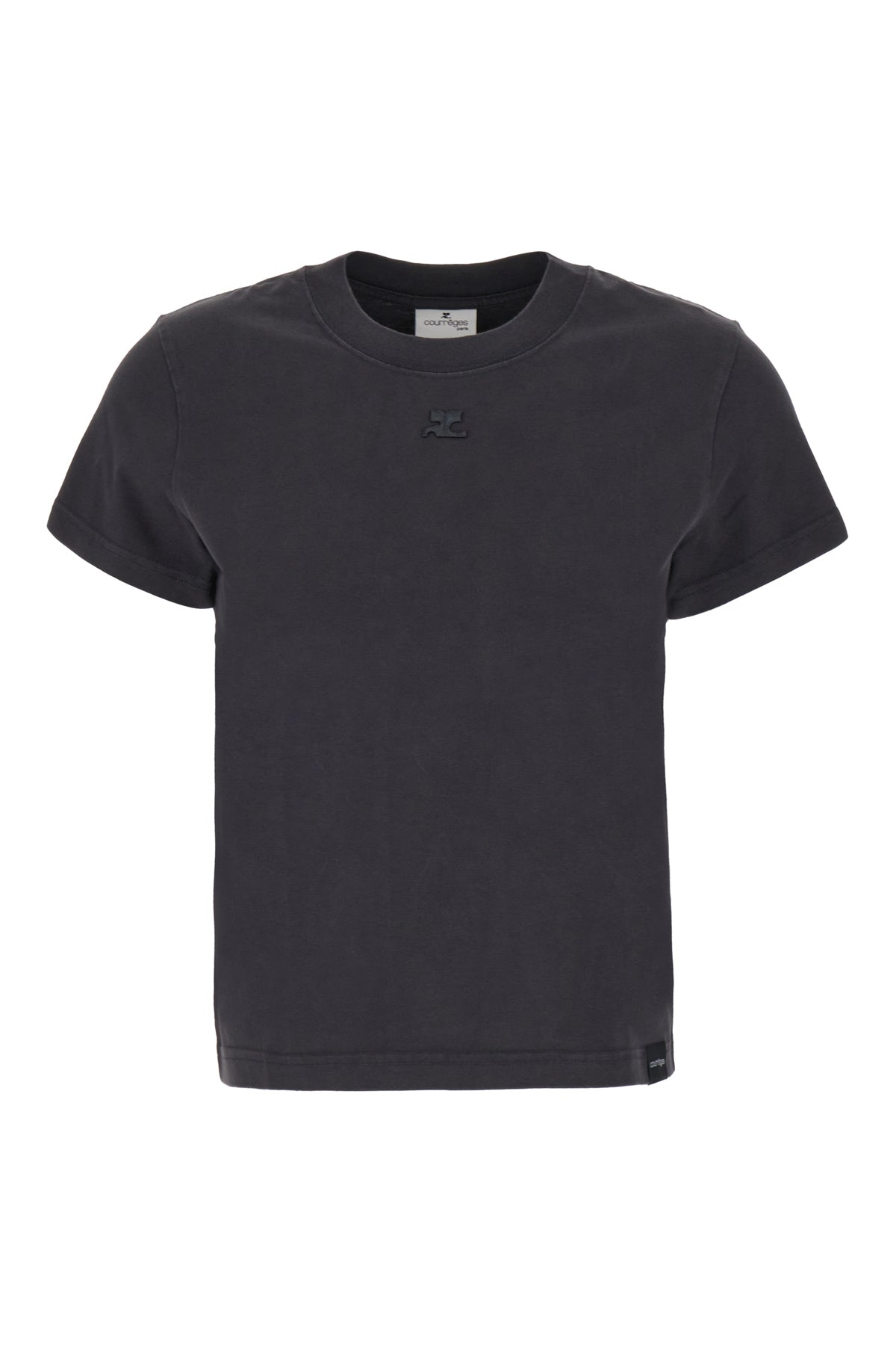 COURREGES T-shirt in cotone ardesia