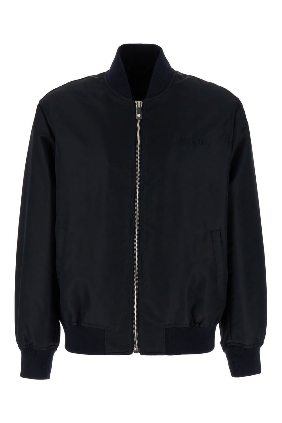 Versace Bomber imbottito in nylon nero