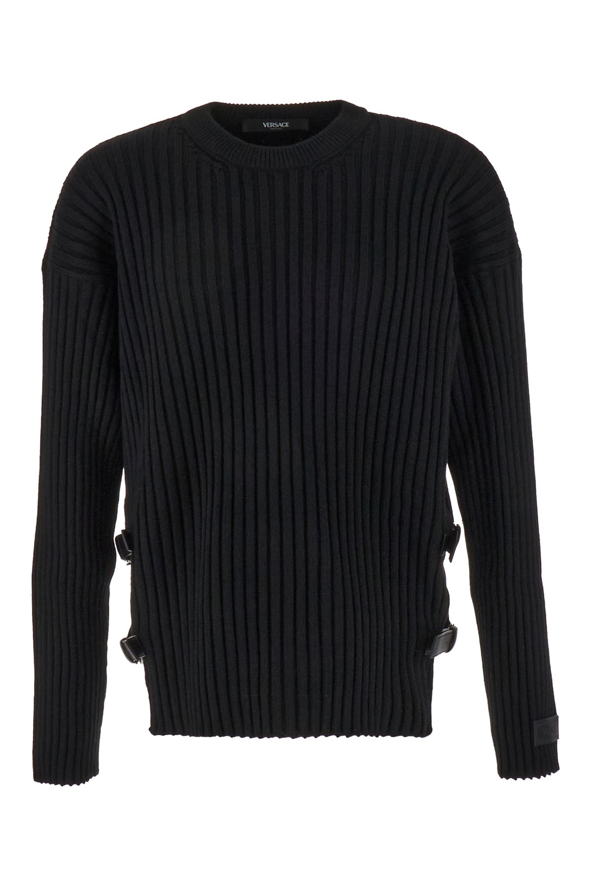 Versace Maglione oversize in lana nera