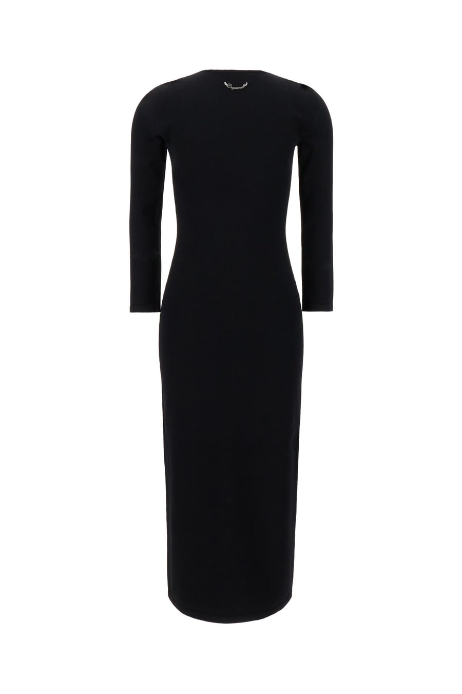 Dsquared2 Abito in misto viscosa nera, view 2