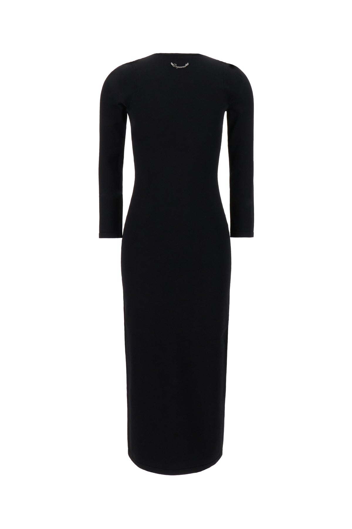 Dsquared2 Abito in misto viscosa nera, view 2