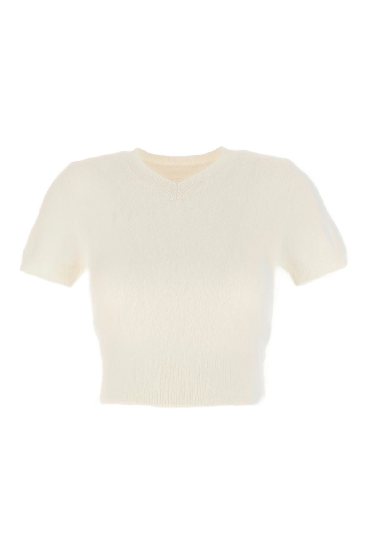 Maison Margiela Maglione in misto angora bianco