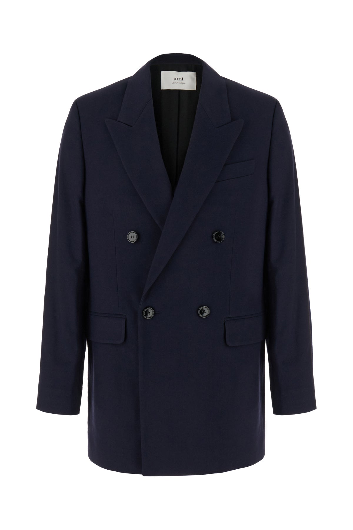 AMI Paris Giacca oversize in lana blu notte