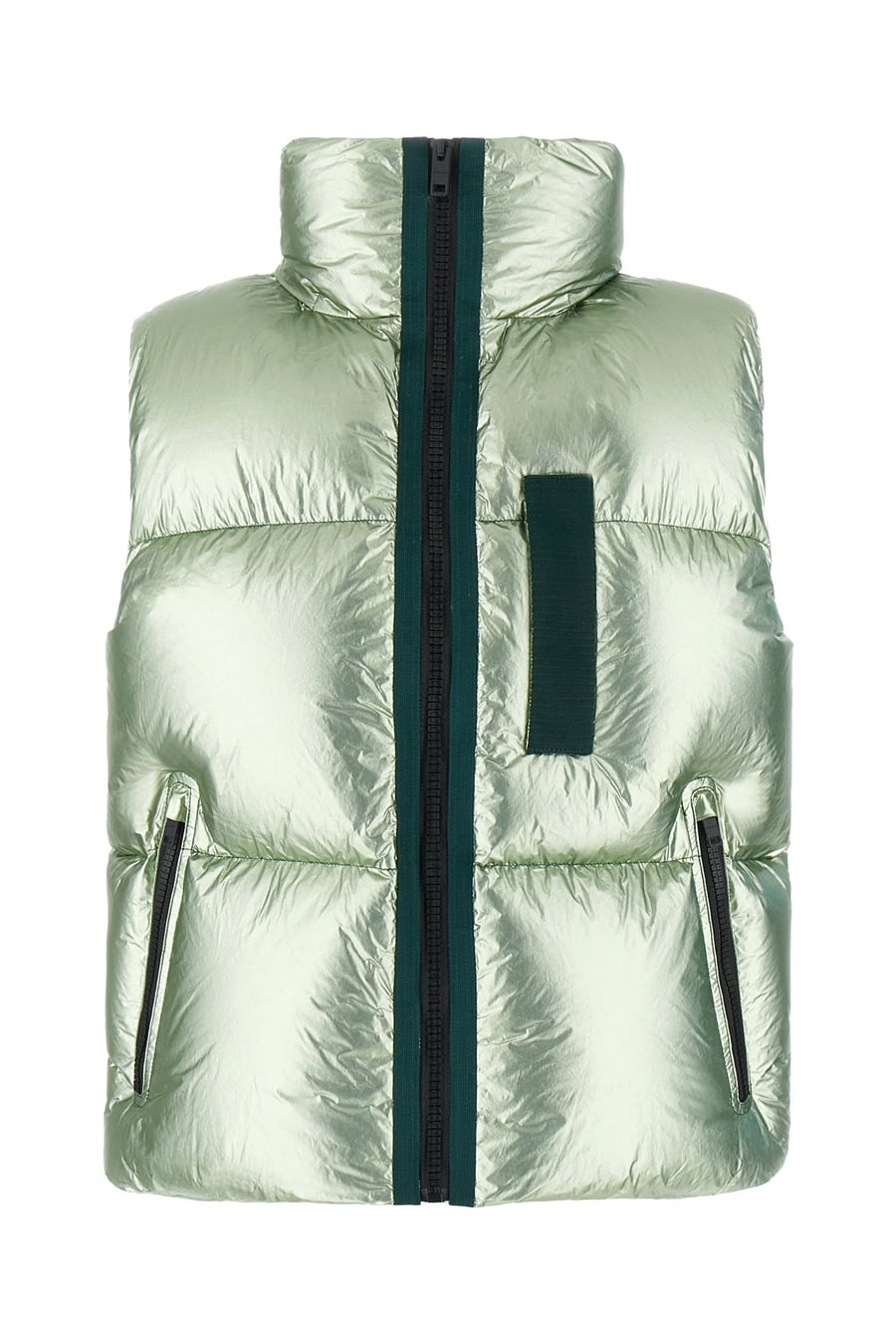 Givenchy Piumino smanicato in poliestere verde pastello