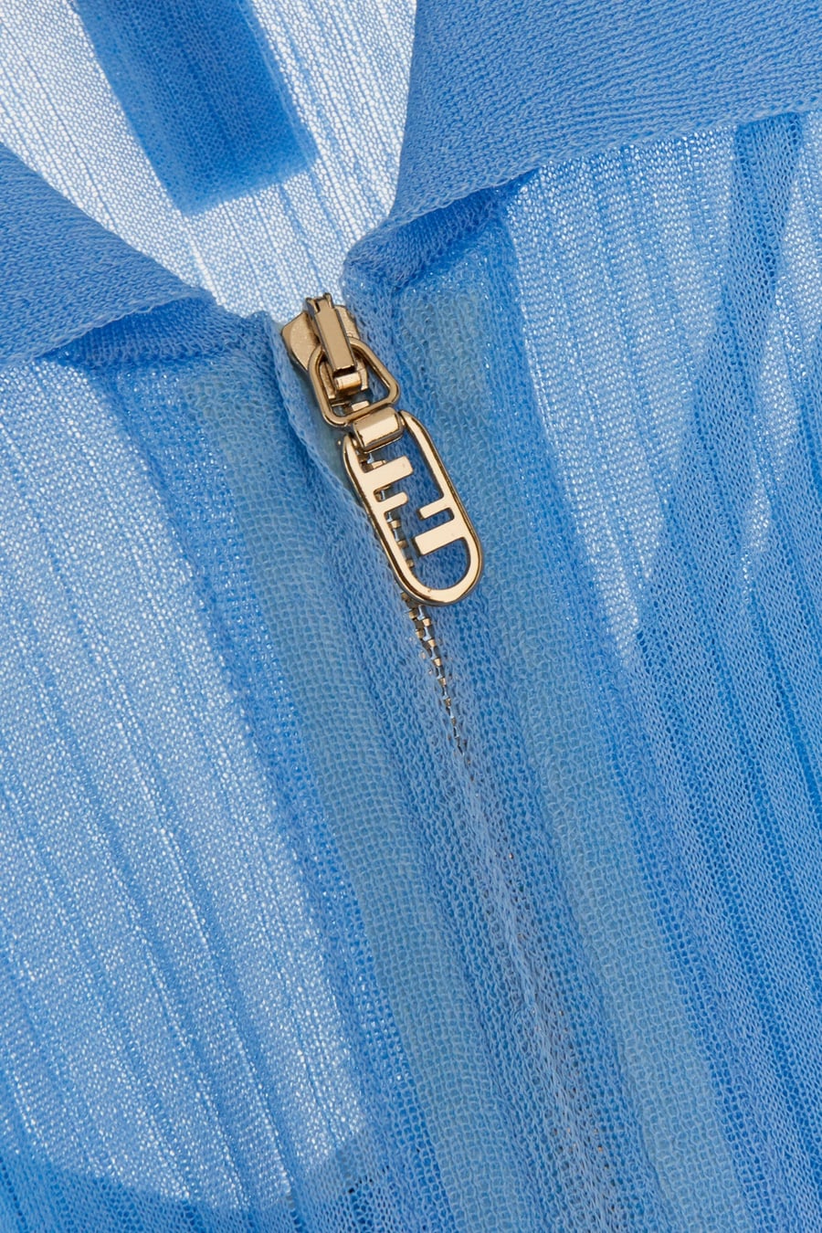Fendi Abito in misto seta azzurro, view 3