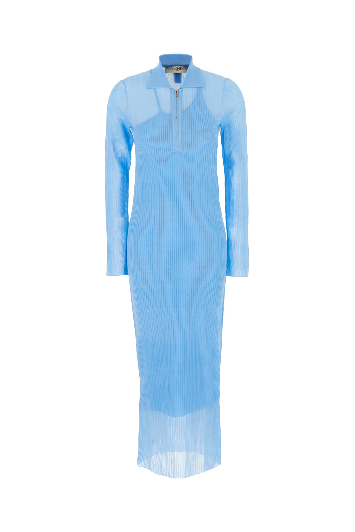 Fendi Abito in misto seta azzurro