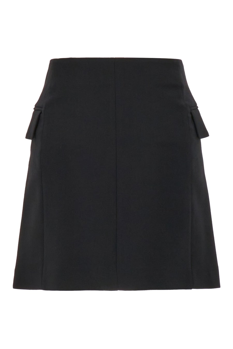 LANVIN Minigonna in misto lana stretch nera, view 2