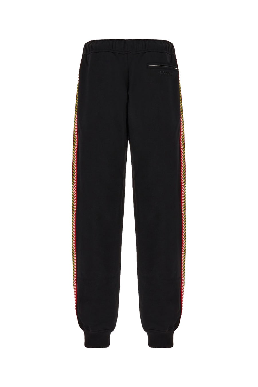LANVIN Pantalone jogging in cotone nero, view 2