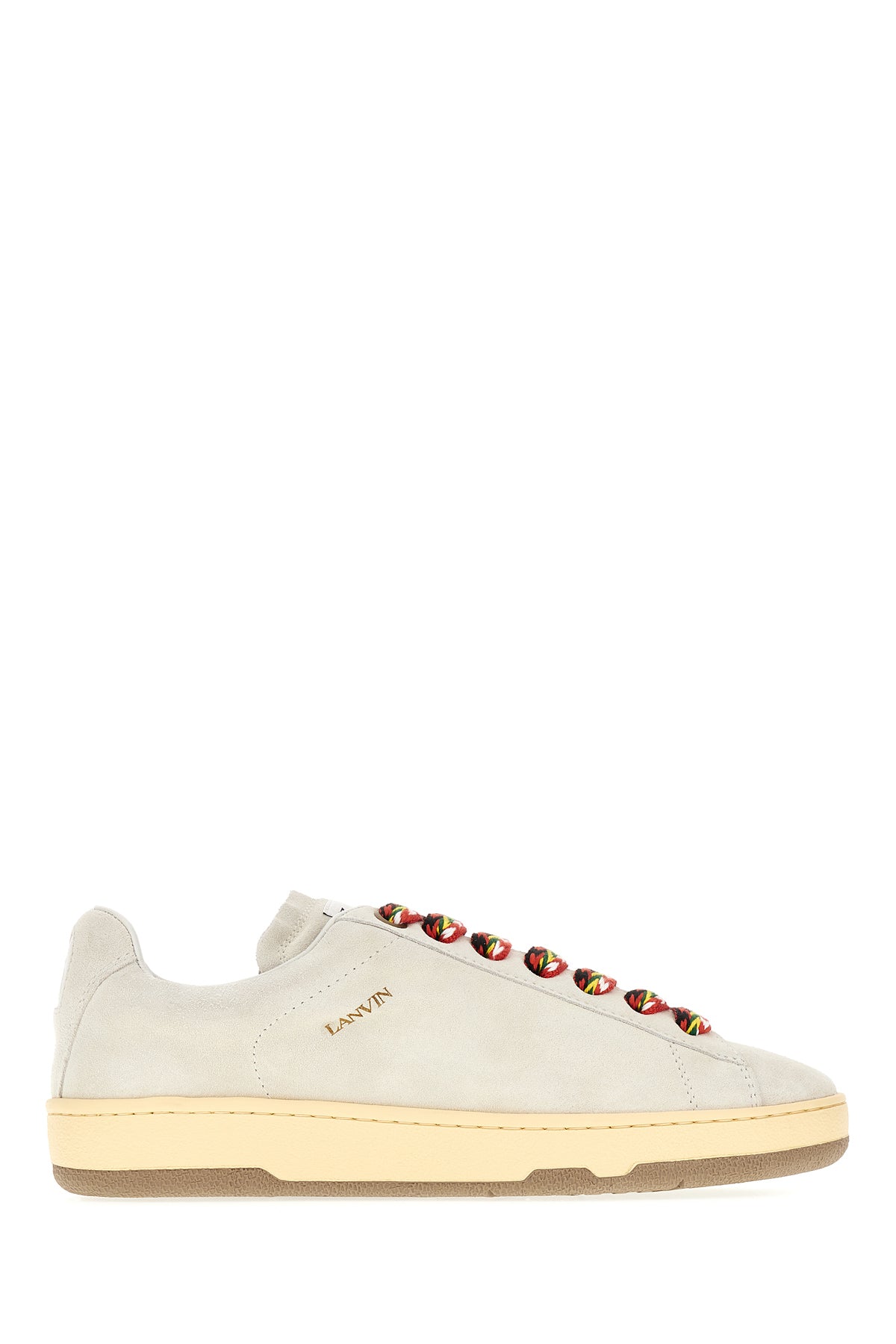 LANVIN Sneakers Curb Lite in pelle scamosciata gesso