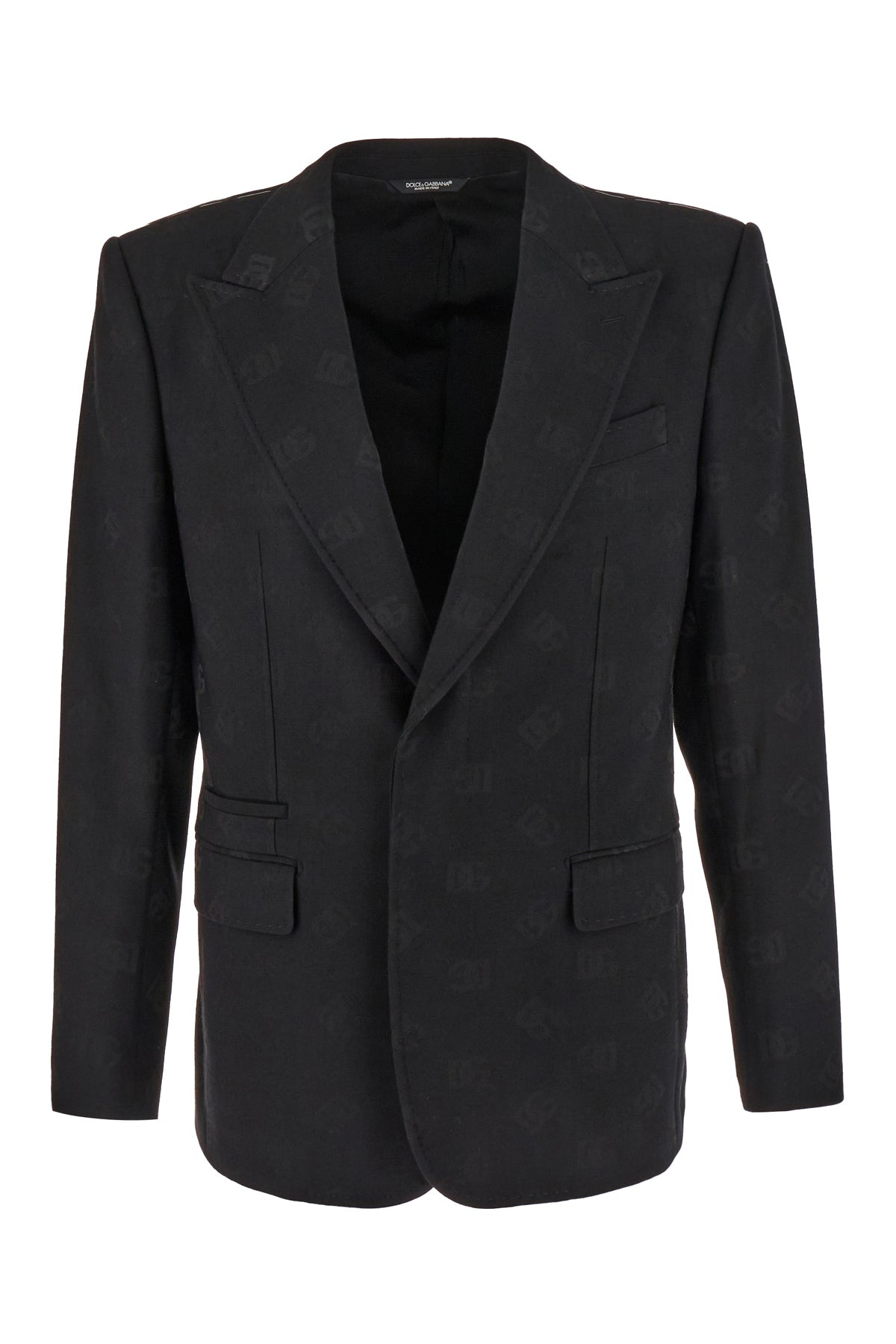 Dolce & Gabbana Giacca in misto lana stretch nera