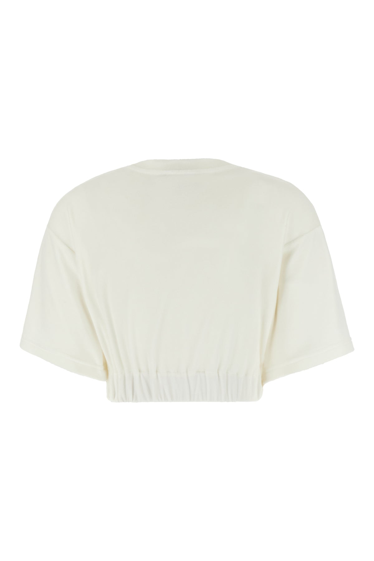Dolce & Gabbana T-shirt in ciniglia avorio, view 2