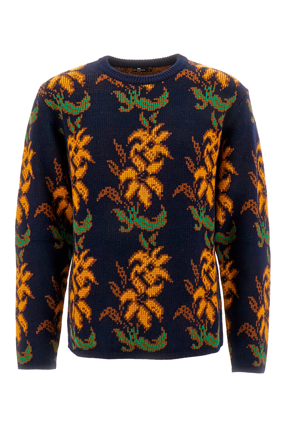 Etro Maglione oversize in lana ricamata