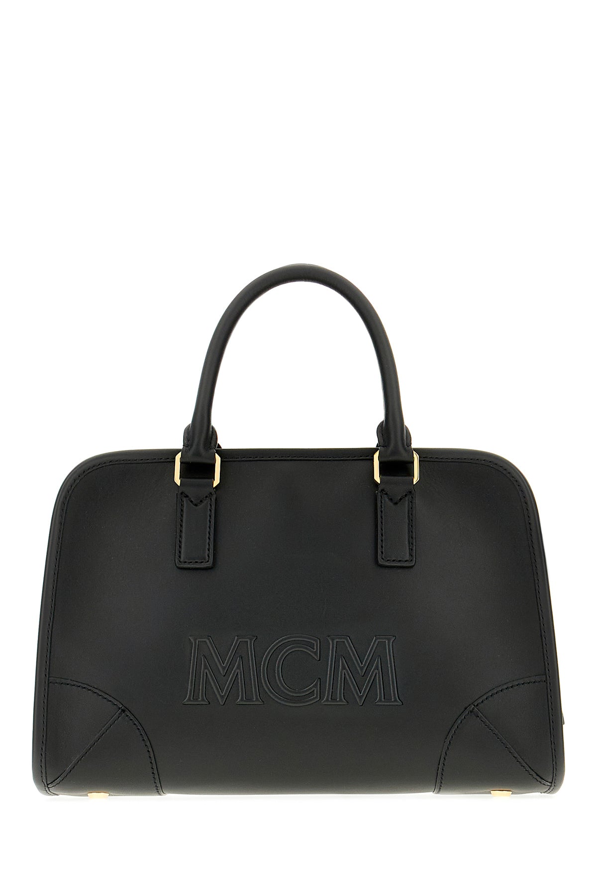 MCM Borsa a mano Aren Boston media in nappa nera