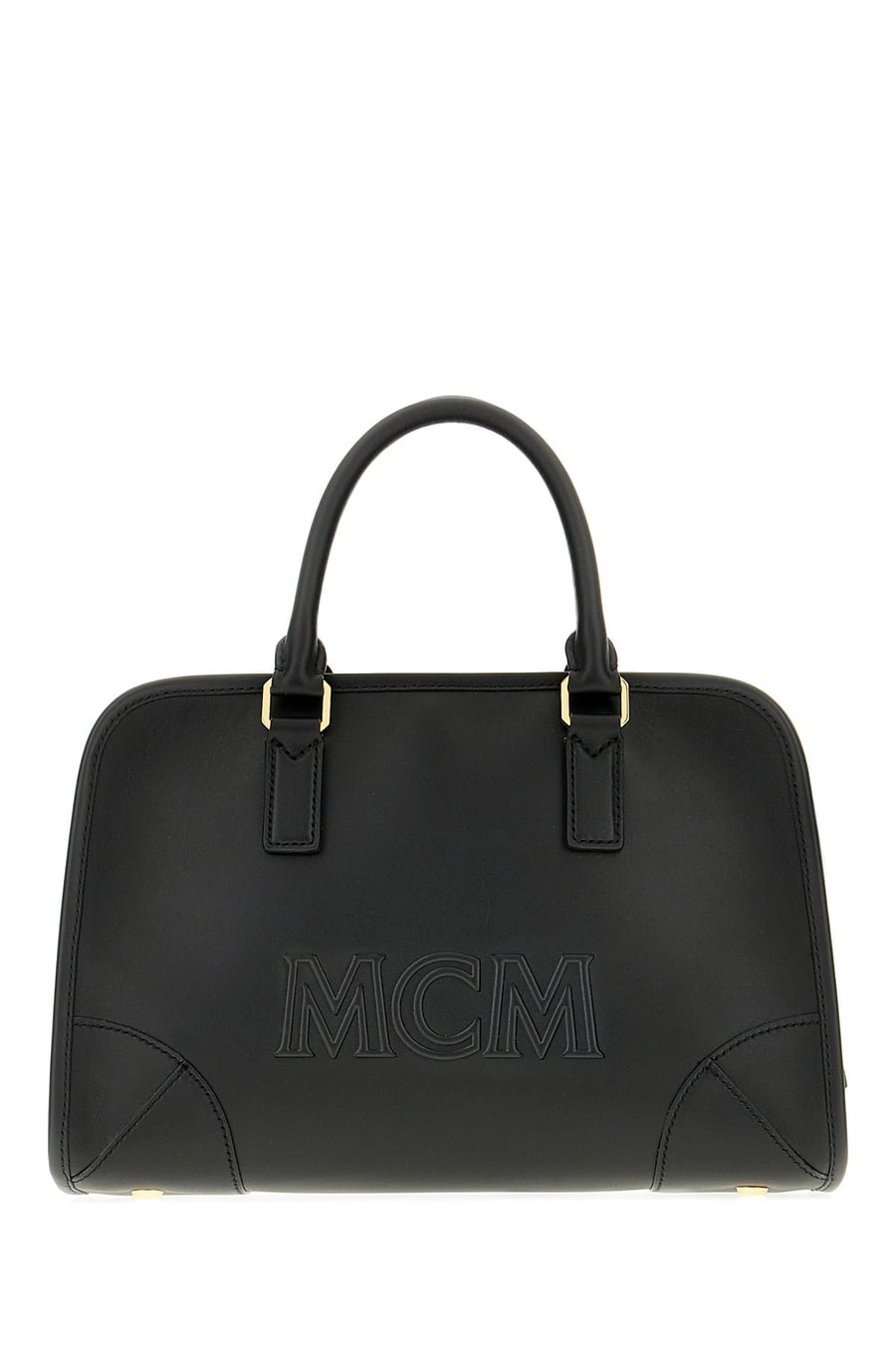 MCM Borsa a mano Aren Boston media in nappa nera