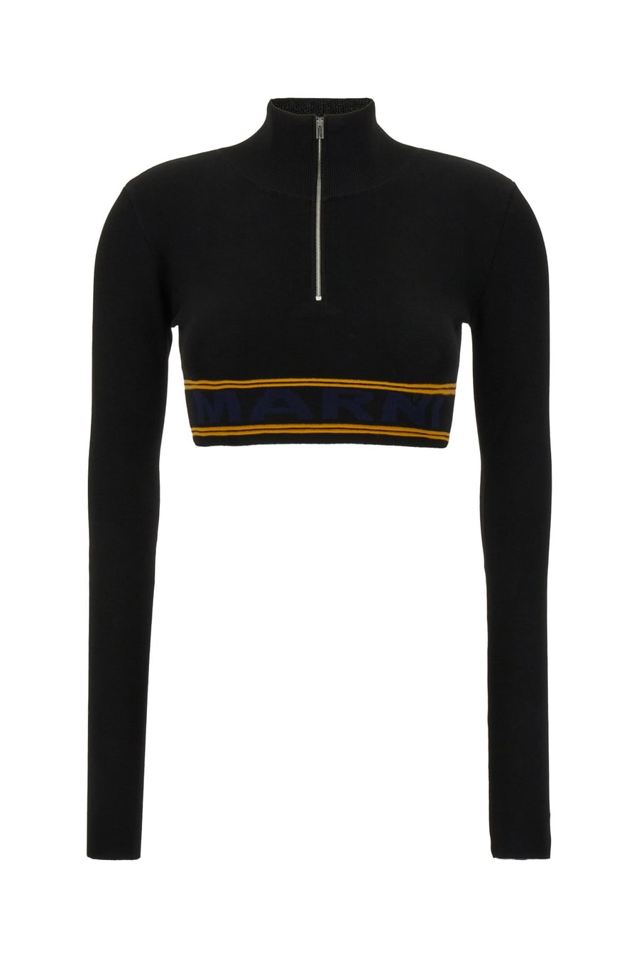 Marni Top in misto viscosa nera