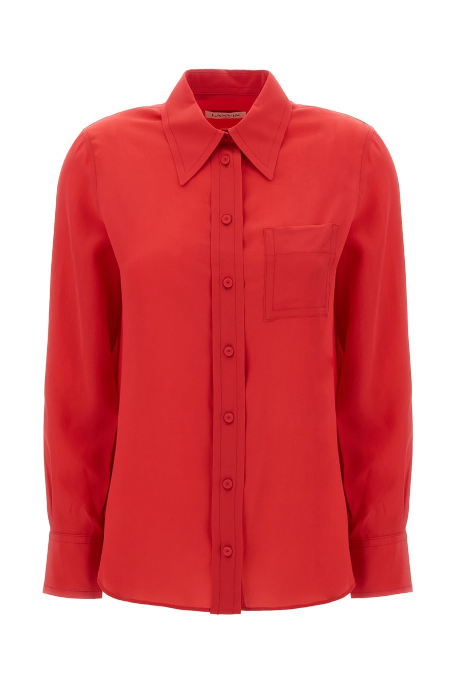 LANVIN Camicia in seta rossa