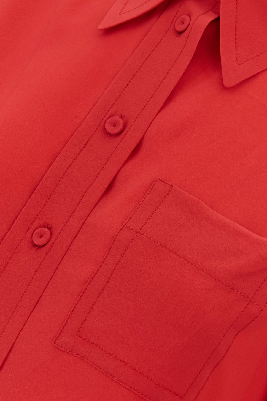 LANVIN Camicia in seta rossa, view 3