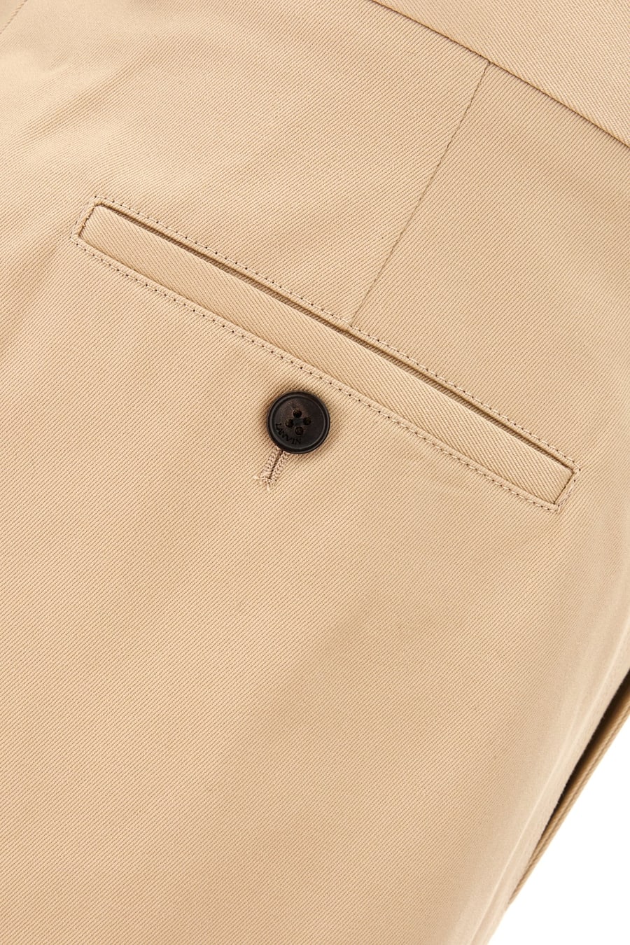 LANVIN Pantalone chino in cotone beige, view 3