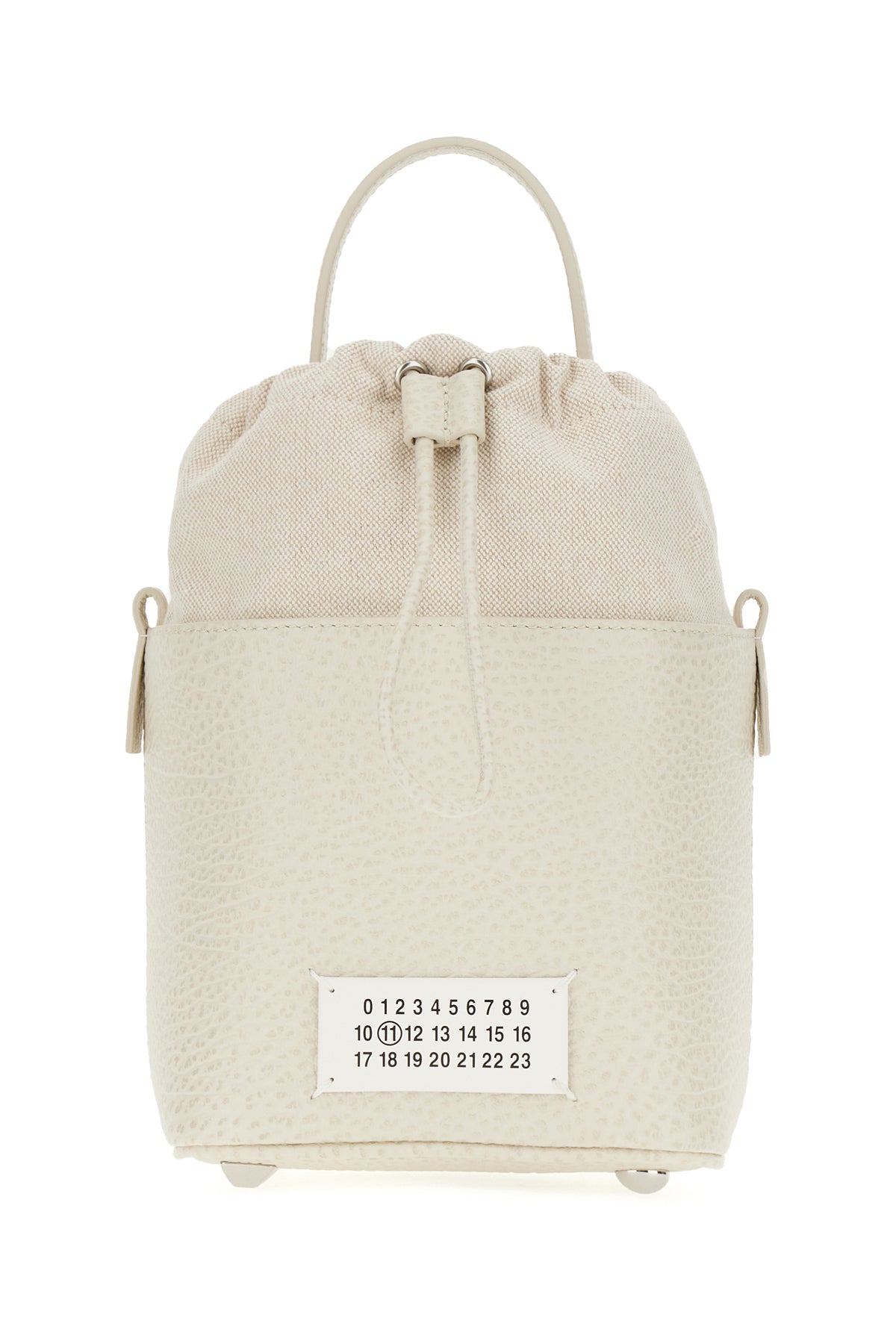 Maison Margiela Borsa a secchiello 5AC piccola in pelle avorio