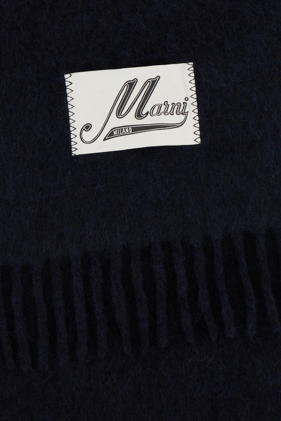 Marni Sciarpa in misto alpaca nera, view 2