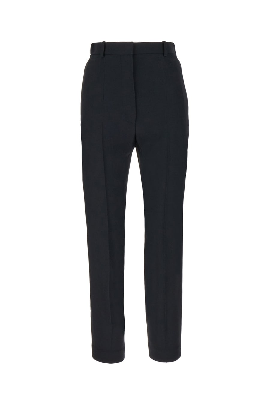 Alexander McQueen Pantalone in misto viscosa nera