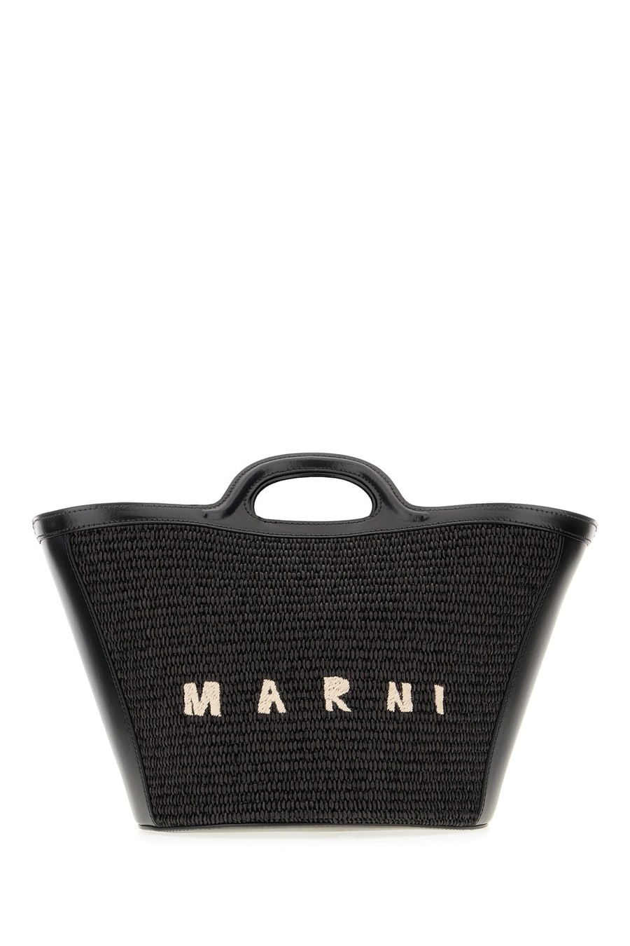 Marni Borsa a mano nera in cotone e nylon