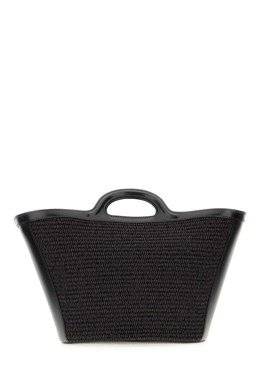 Marni Borsa a mano nera in cotone e nylon, view 3