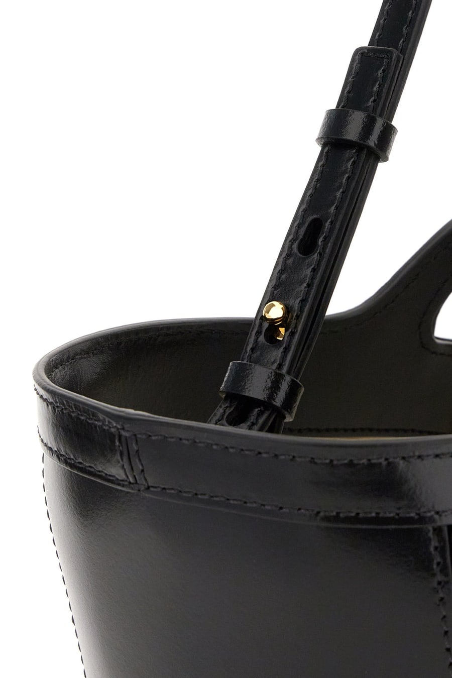 Marni Borsa a mano nera in cotone e nylon, view 4