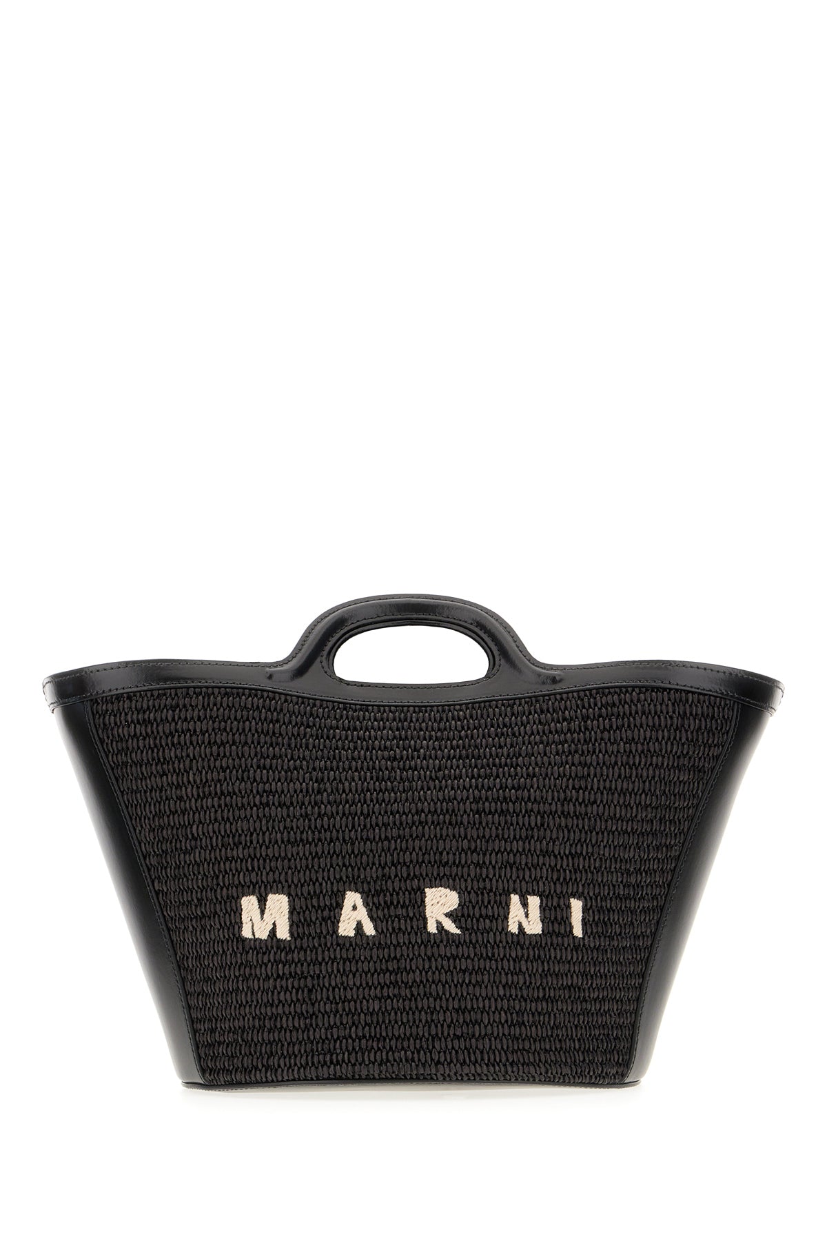 Marni Borsa a mano nera in cotone e nylon