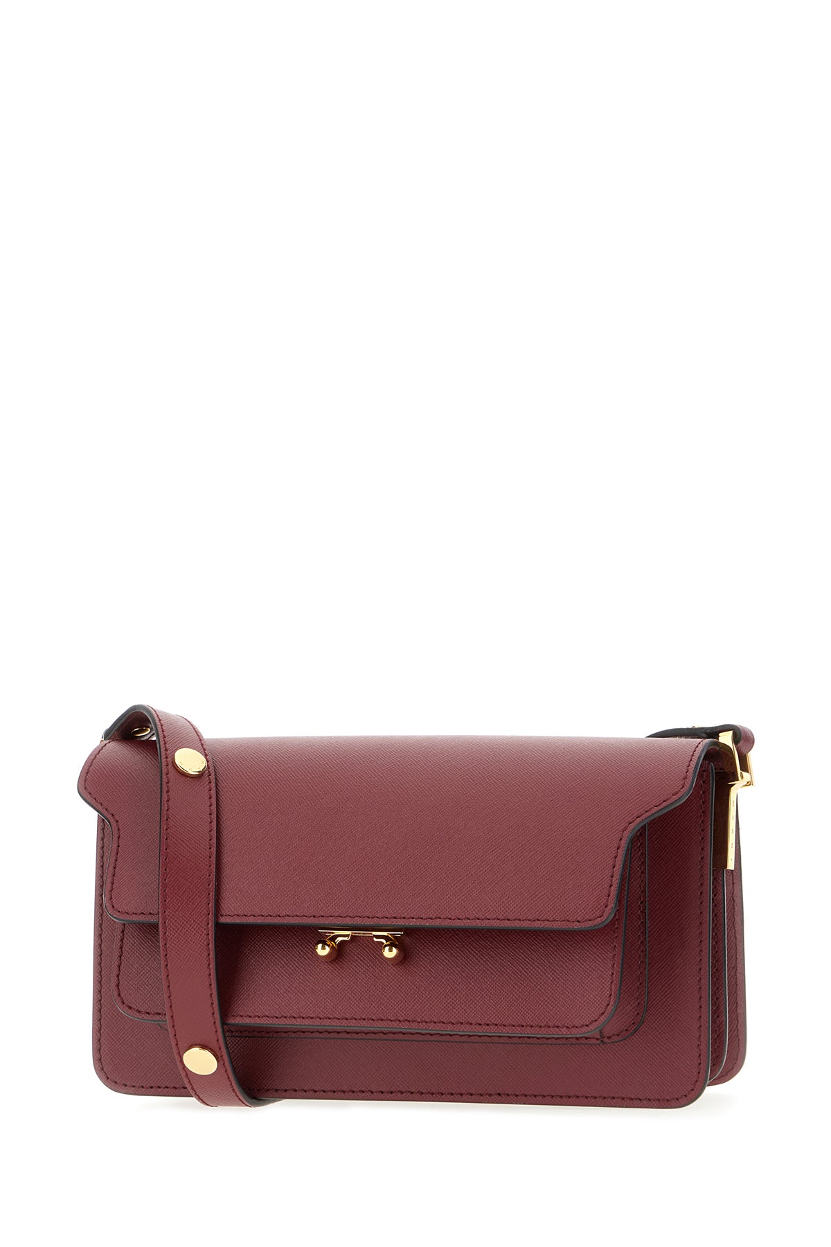 Marni Borsa a spalla in pelle vinaccia, view 2