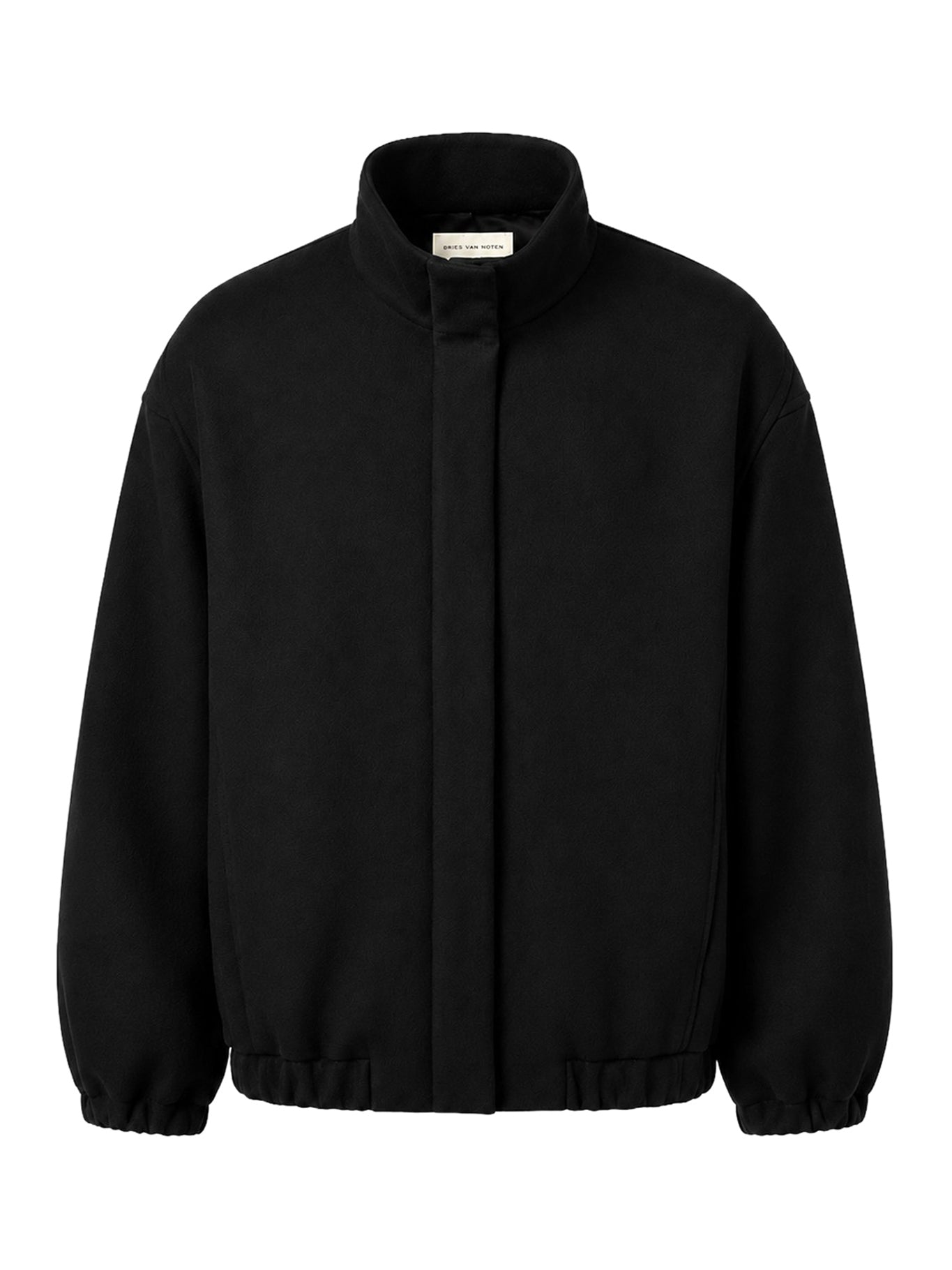 Dries Van Noten WOOL-BLEND BOMBER JACKET WITH HIGH COLLAR