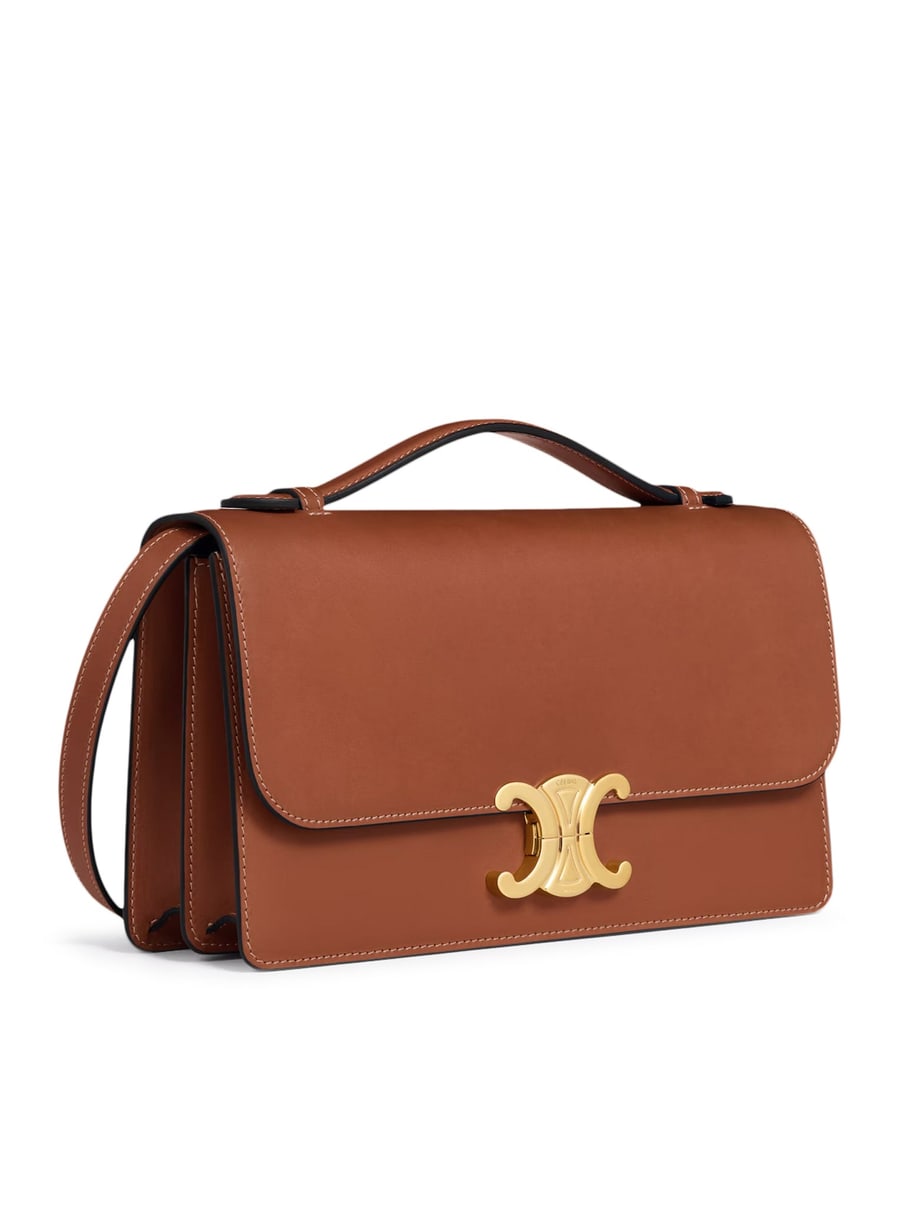 Celine MEDIUM TRIOMPHE FOLIO BAG IN CALFSKIN, view 2