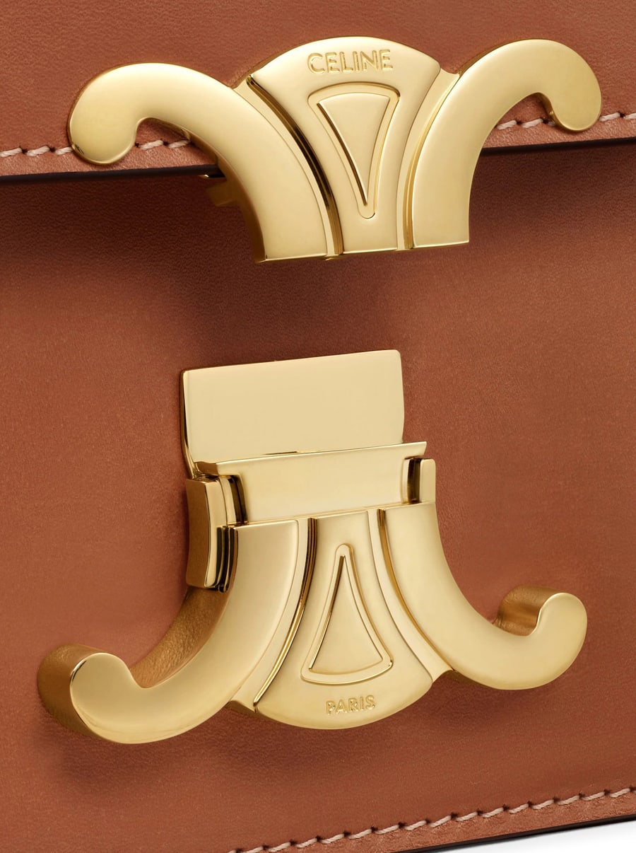 Celine MEDIUM TRIOMPHE FOLIO BAG IN CALFSKIN, view 5