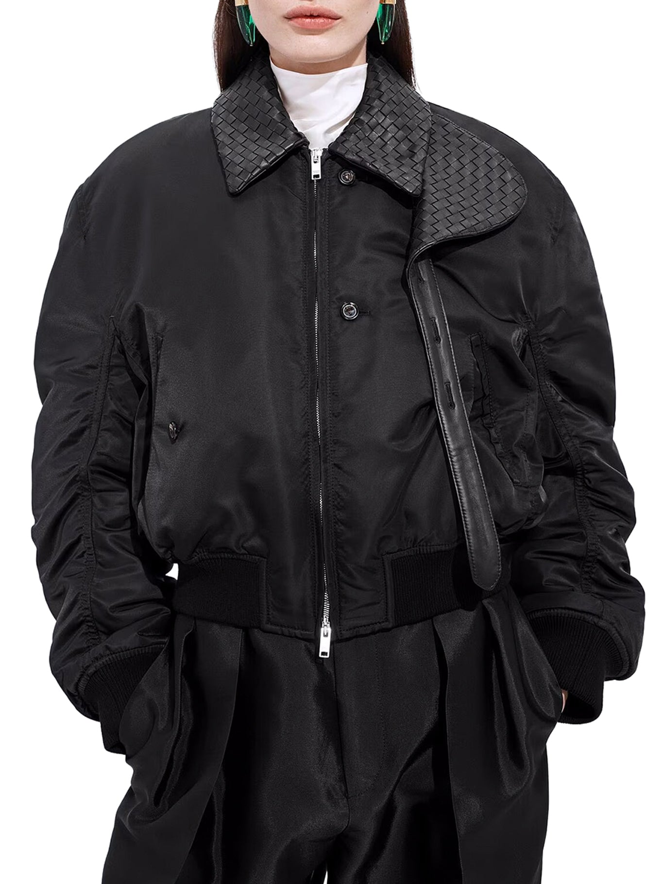 Bottega Veneta PADDED NYLON BOMBER, view 2