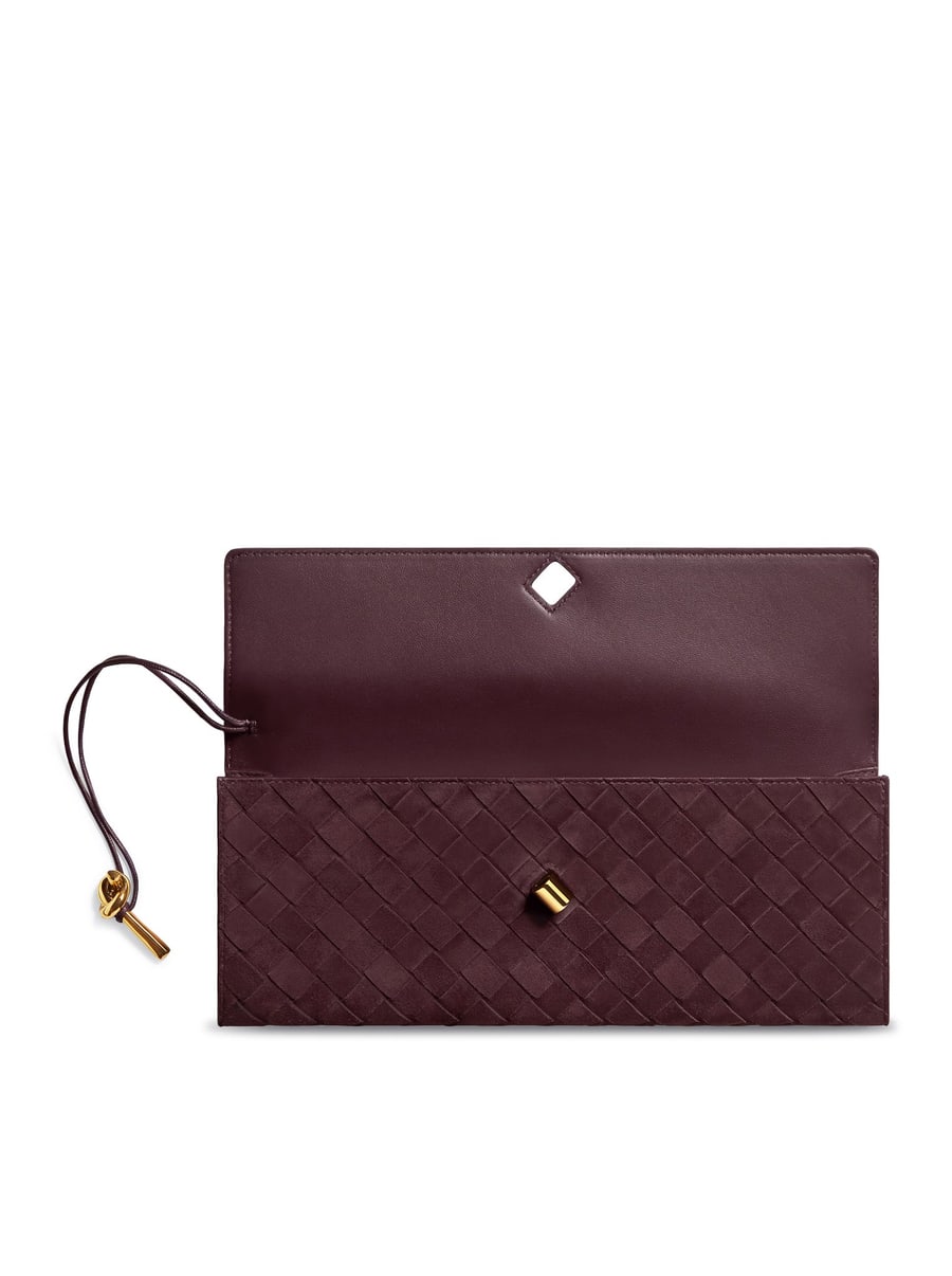 Bottega Veneta LET`S GO SUEDE CLUTCH, view 4