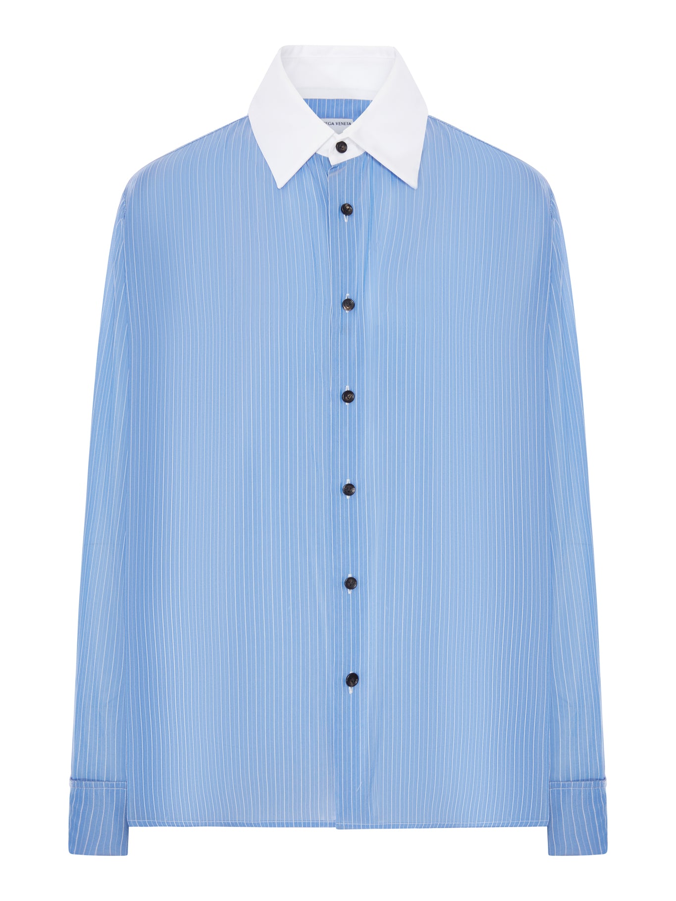 Bottega Veneta STRIPED SHIRT WITH CONTRASTING COLLAR