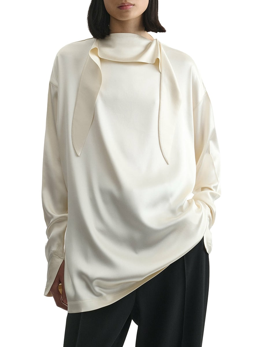Phoebe Philo SILK KNOT NECK TOP, view 3