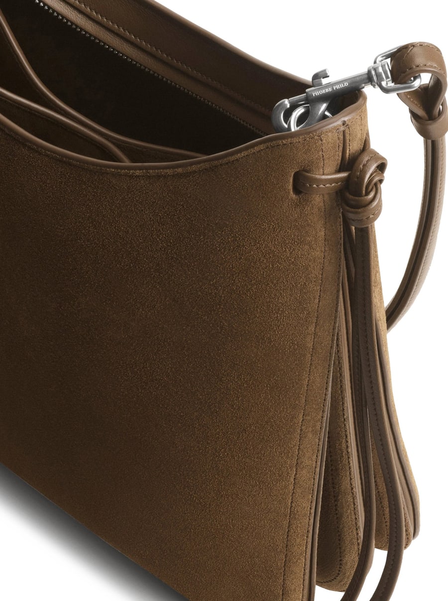 Phoebe Philo KHAKI SUEDE GIG BAG, view 4