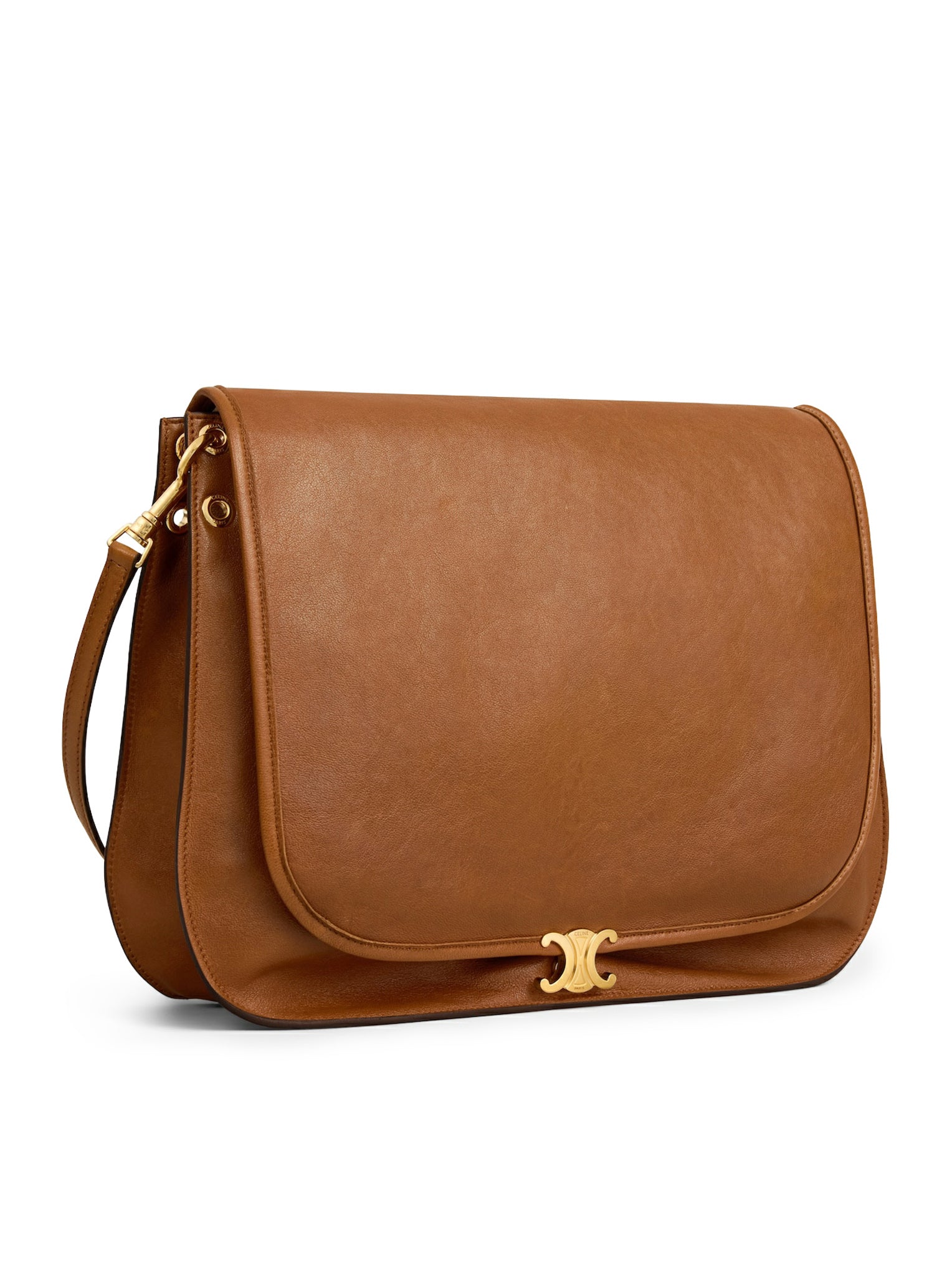 Celine TRIOMPHE SOFT SADDLEBAG IN SOFT POLISHED CALFSKIN, view 2