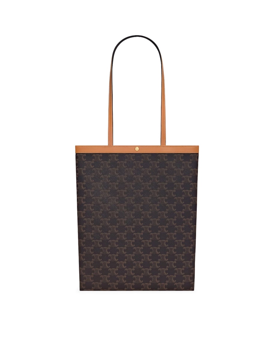 Celine MEDIUM FLAT SHOPPER IN TRIOMPHE FABRIC, view 5