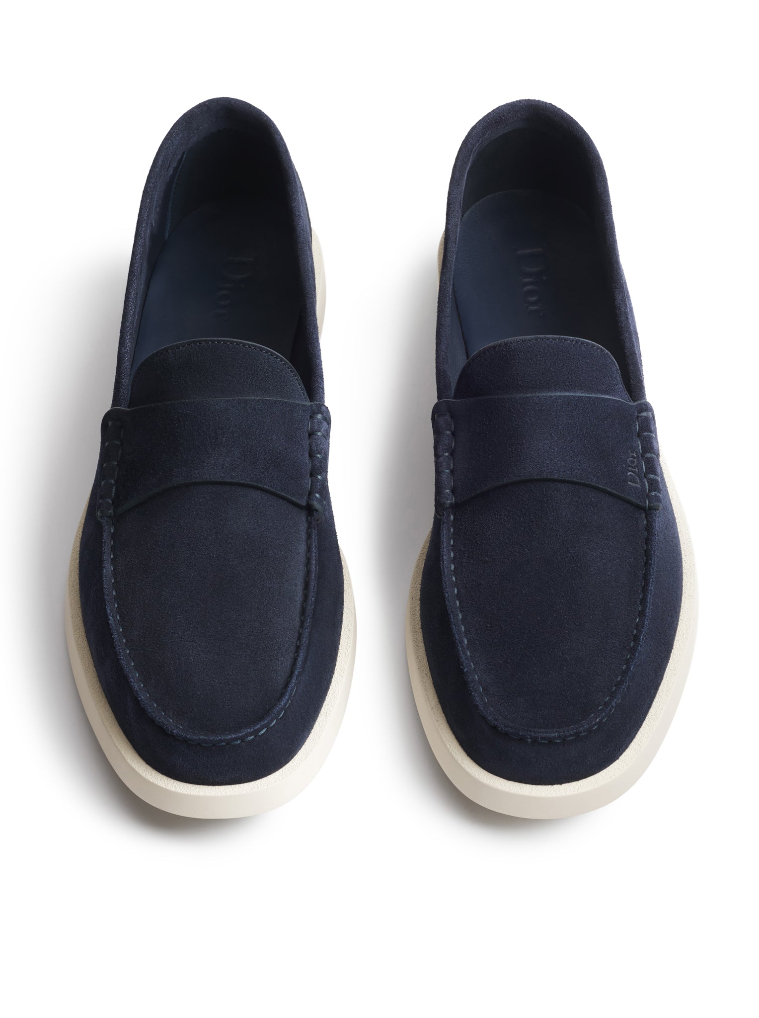 Christian Dior GRANVILLE LOAFERS IN DEEP BLUE SUEDE CALFSKIN, view 2