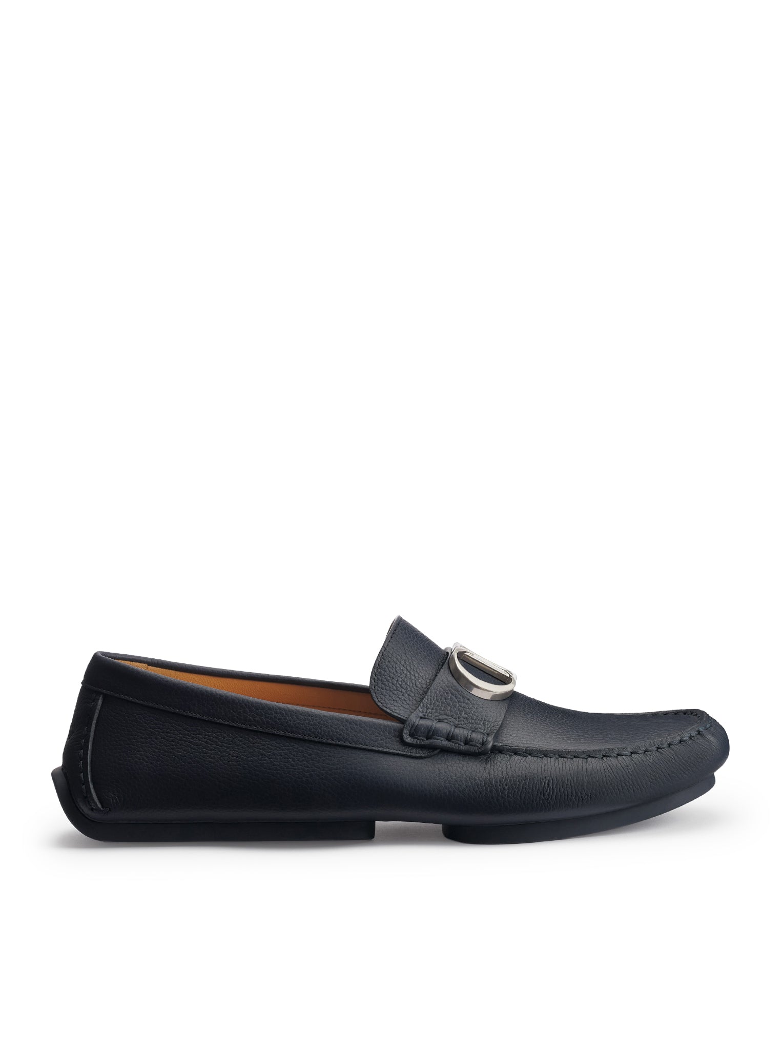 Christian Dior ROADIE LOAFERS IN BLUE GRAINED CALFSKIN