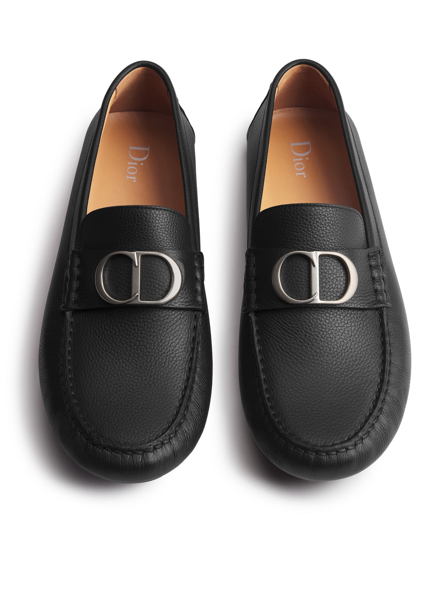 Christian Dior ROADIE LOAFERS IN BLACK GRAINED CALFSKIN, view 2