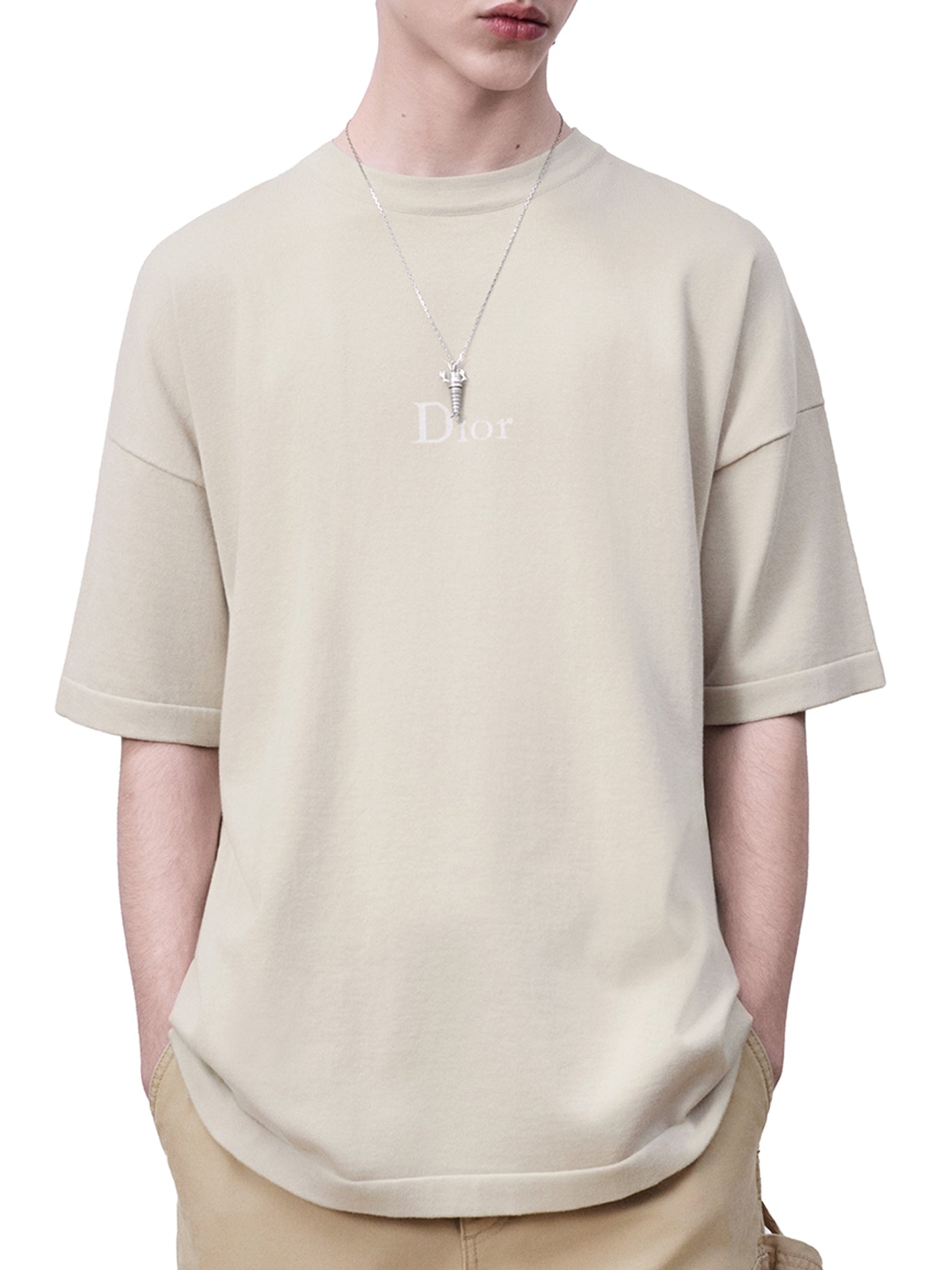 Christian Dior T-SHIRT WITH DIOR SIGNATURE OVERSIZED FIT, view 2