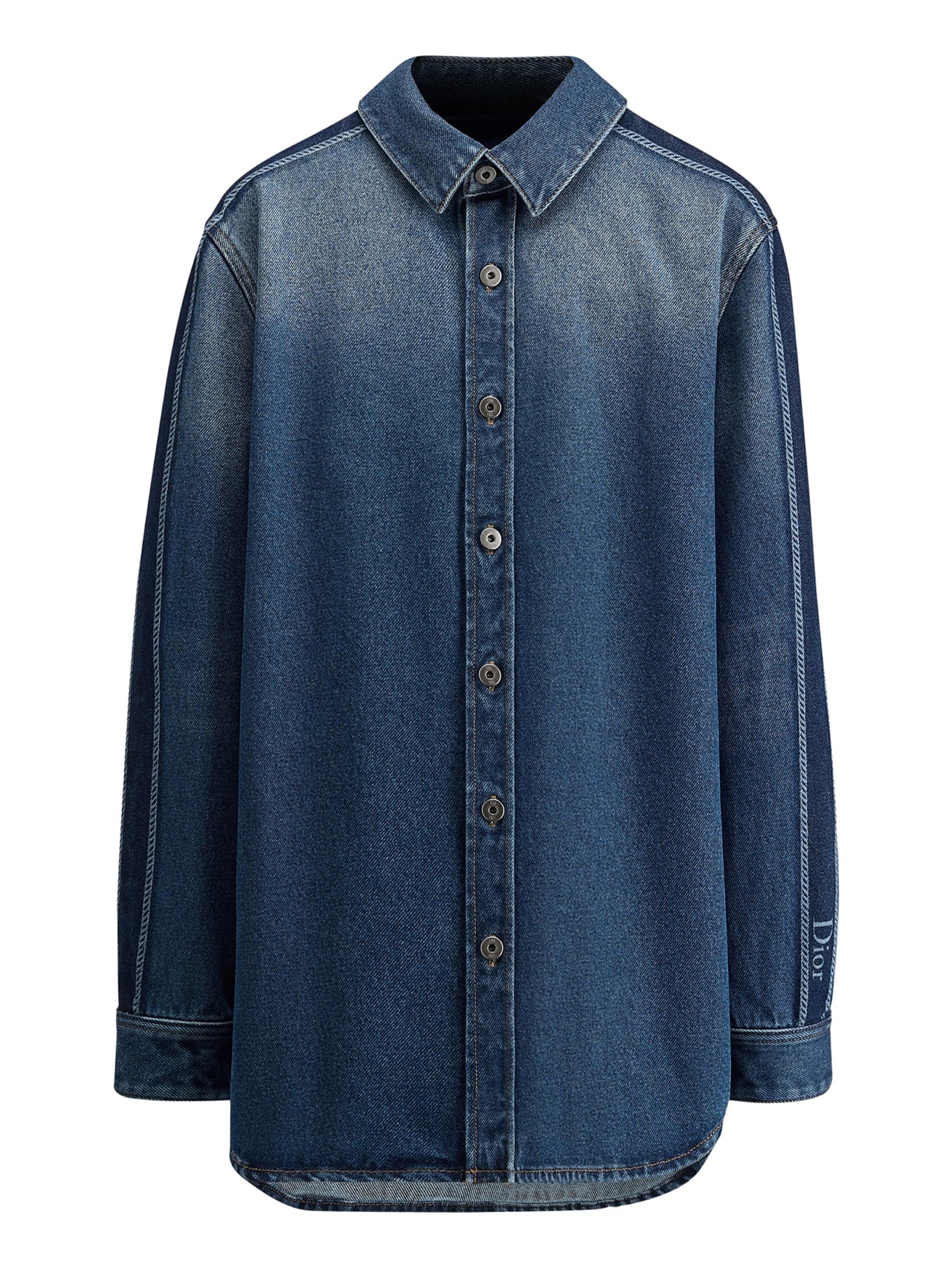 Christian Dior FADED BLUE COTTON DENIM SHIRT