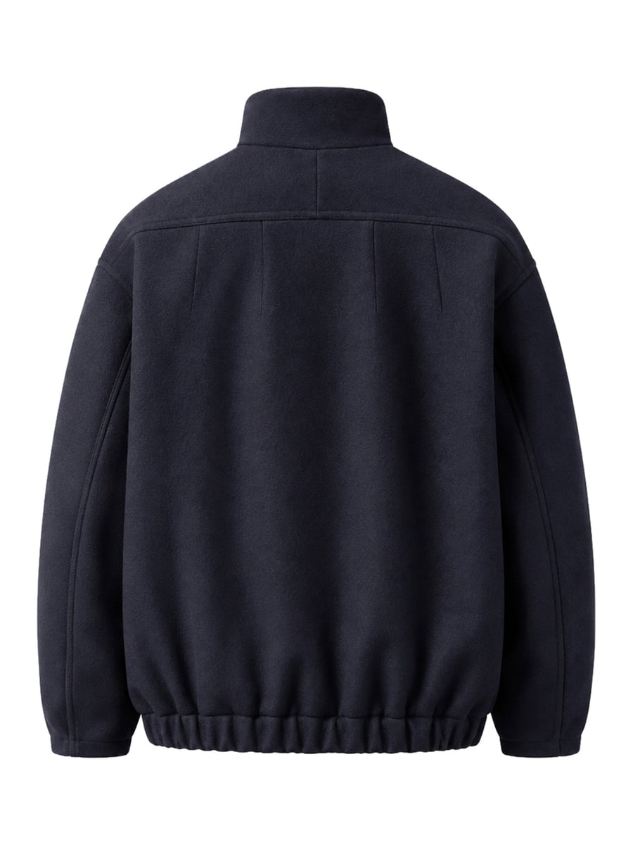Dries Van Noten WOOL-BLEND BOMBER JACKET WITH HIGH COLLAR, view 2
